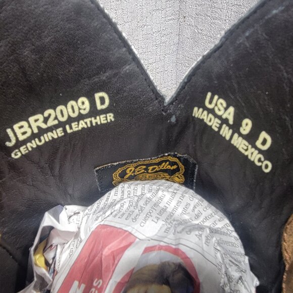 JB Dillon Men’s 9 D Distressed American Flag Patriotic Square Toe Cowboy Boots - Picture 9 of 9